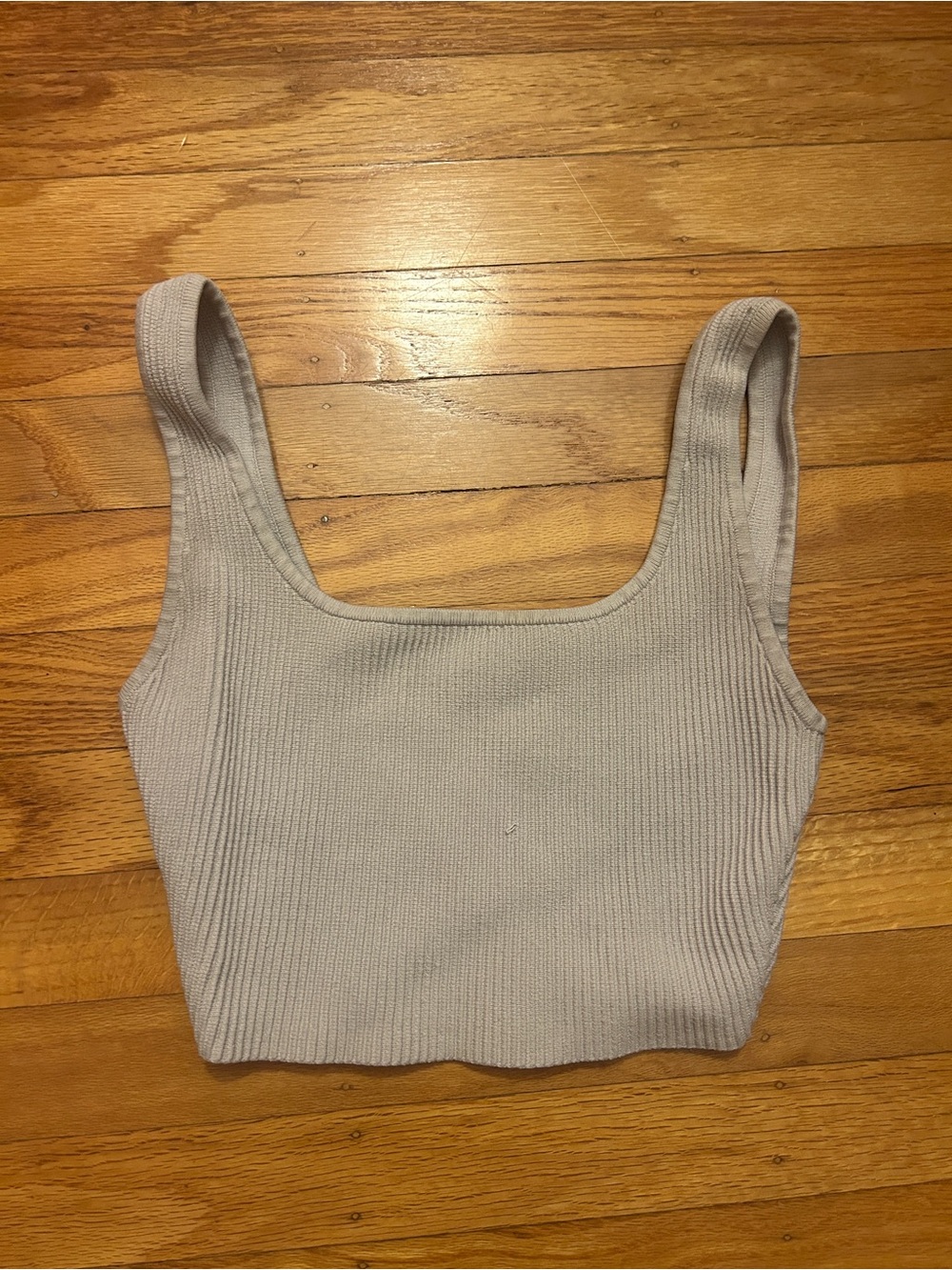 Aritzia Babaton Cream Textured Cropped Tank Top